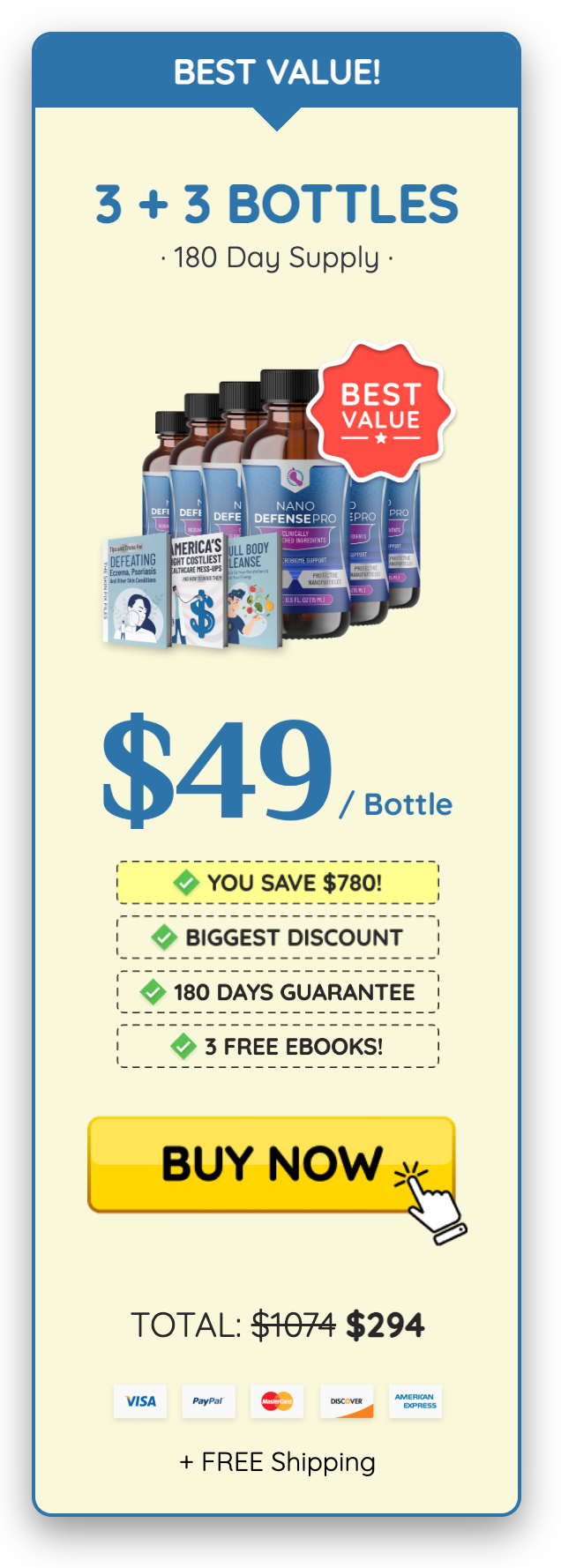NanoDefense Pro Buy 6 Bottles