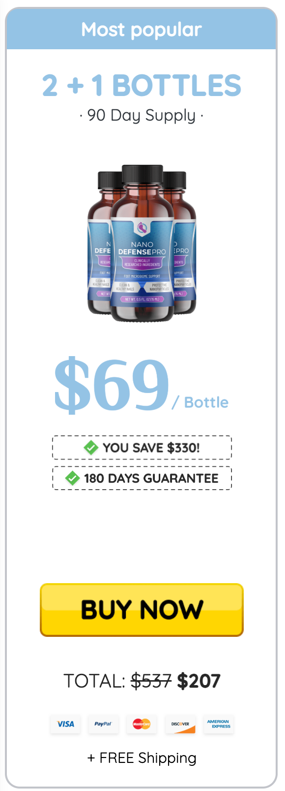 NanoDefense Pro Buy 3 Bottles