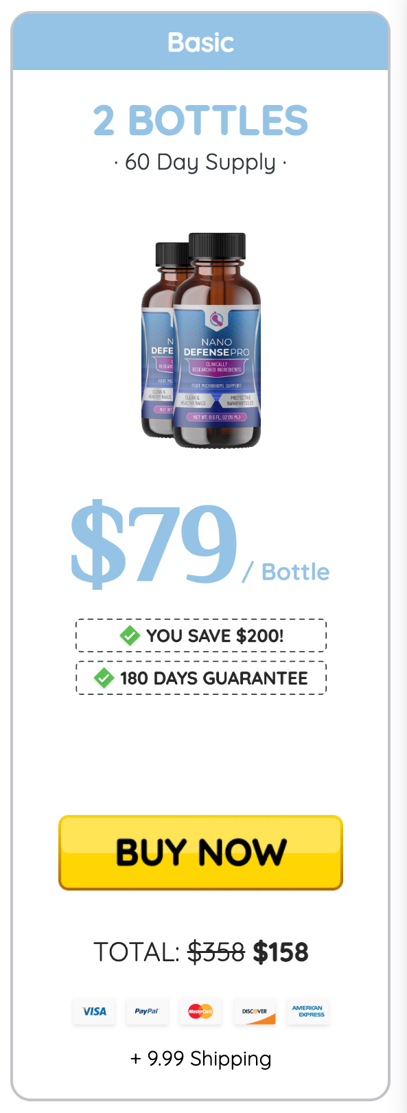 NanoDefense Pro Buy 1 Bottle